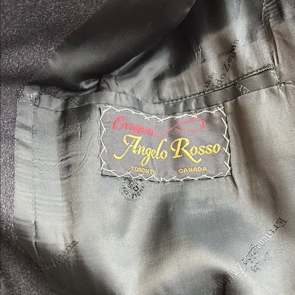 Ermenegildo Zenga 100% Cashmere Dark Grey/ Black Jacket - Picture 7 of 16